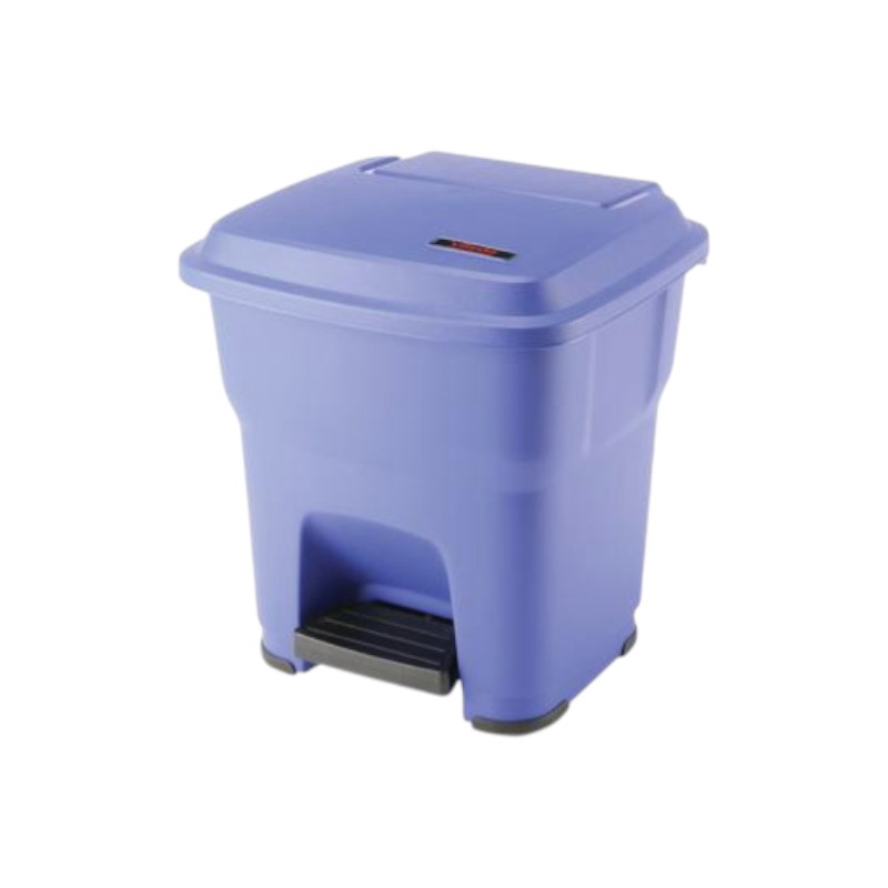 Afvalbak Blauw 35L - Hygiënisch - Met pedaal en kantelbaar deksel - Vileda HERA